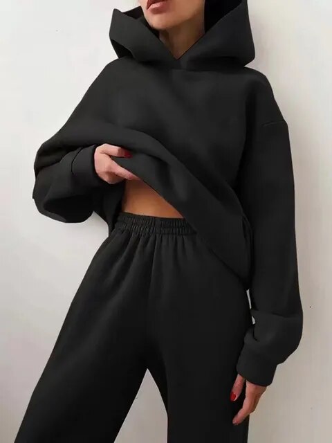 Ensemble Confortable et Stylé pour Femmes: Sweat à Capuche et Jogging