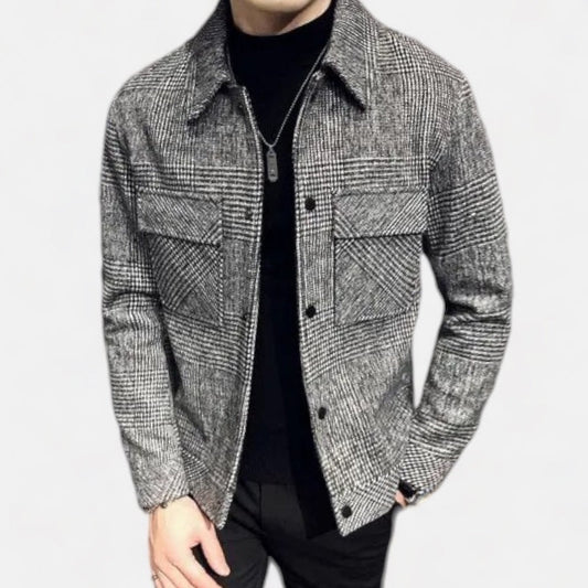 Veste Classique à Carreaux pour Hommes - Élégante et Polyvalente en Toute Saison