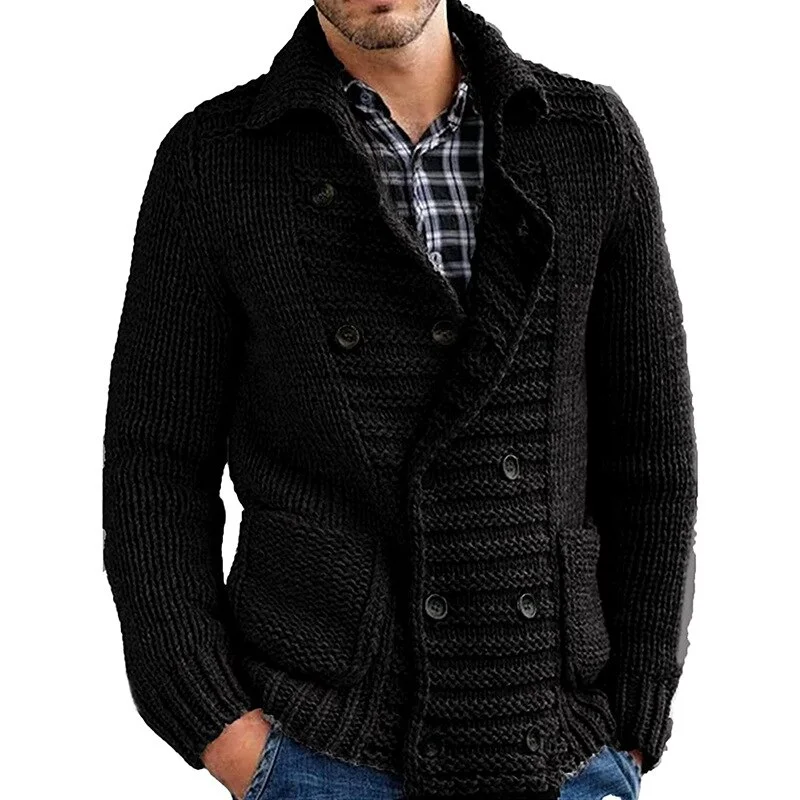 Cardigan Automnal Élégant pour Hommes avec Boutons – Style Décontracté