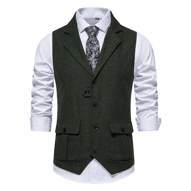 Gilet Classique pour Homme avec Design Élégant et Col Souple – Pour des Combinaisons Harmonieuses