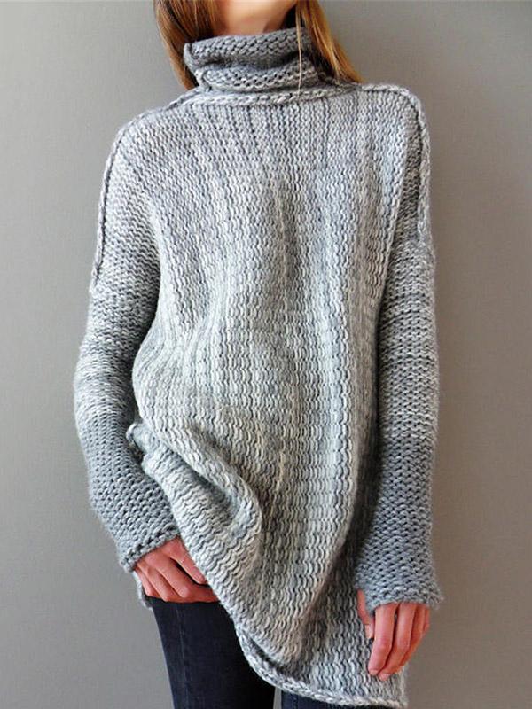 Pull à Col Haut pour Femme au Design Moderne et Élégant