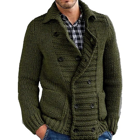 Cardigan Automnal Élégant pour Hommes avec Boutons – Style Décontracté