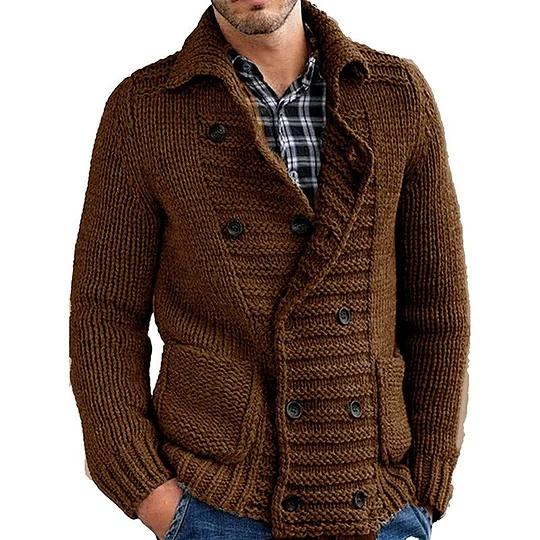 Cardigan Automnal Élégant pour Hommes avec Boutons – Style Décontracté