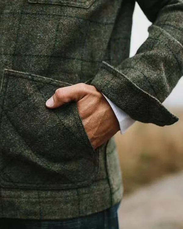 Blazer pour Homme à Motif Carreaux et Revers Élégants – Pour Un Style Unique