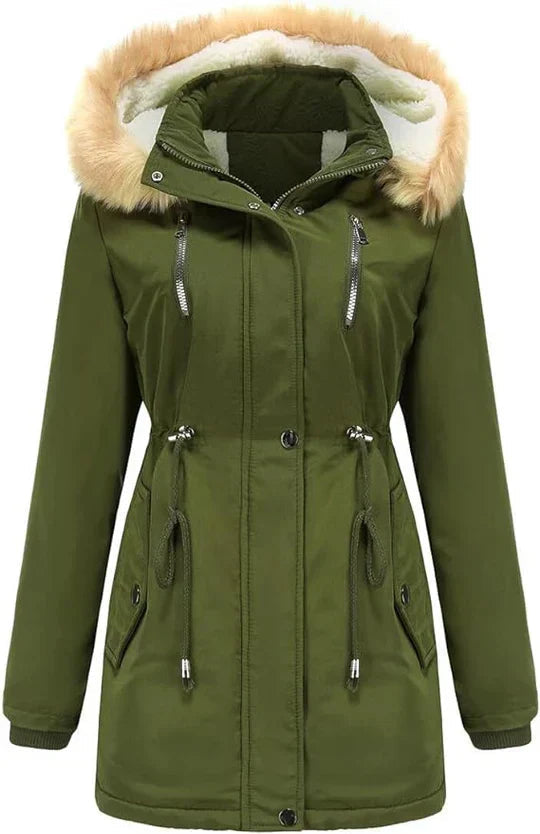 Manteau d’Hiver Long avec Capuche pour Femmes, Idéal pour Temps Froid