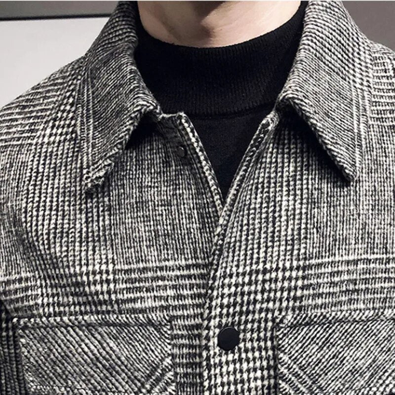 Veste Classique à Carreaux pour Hommes - Élégante et Polyvalente en Toute Saison