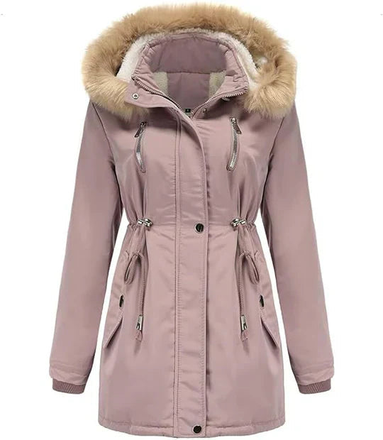 Manteau d’Hiver Long avec Capuche pour Femmes, Idéal pour Temps Froid