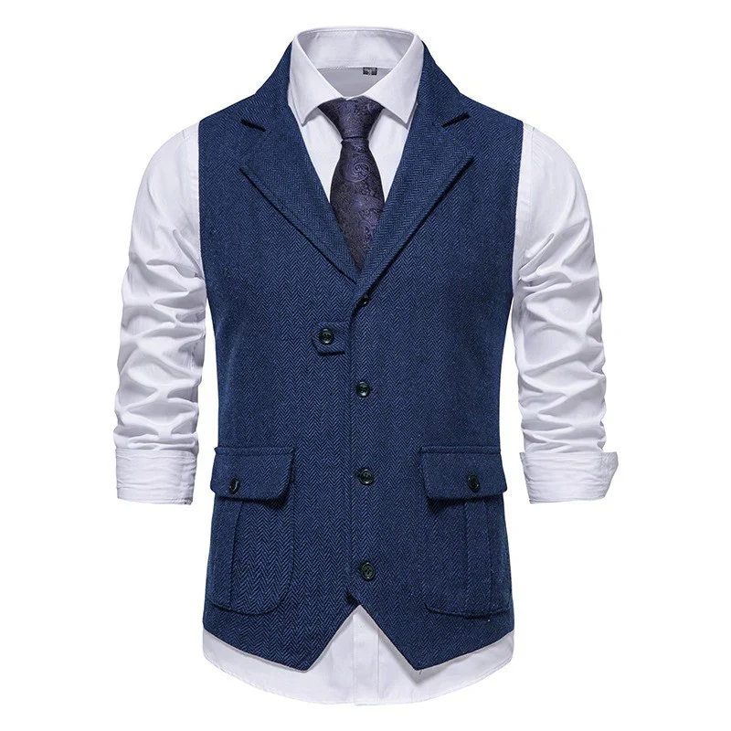 Gilet Classique pour Homme avec Design Élégant et Col Souple – Pour des Combinaisons Harmonieuses