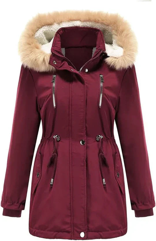 Manteau d’Hiver Long avec Capuche pour Femmes, Idéal pour Temps Froid