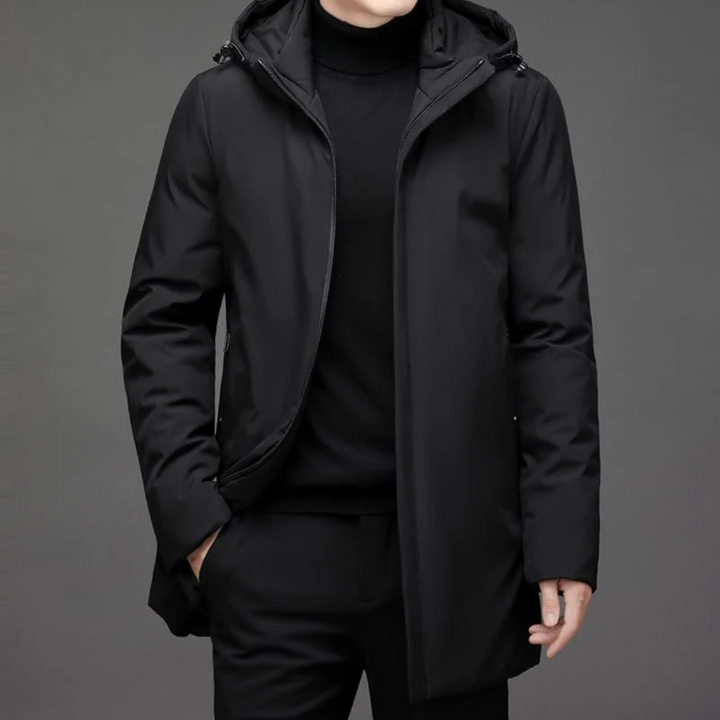 Parka Longue d’Hiver pour Homme avec Capuche Protectrice