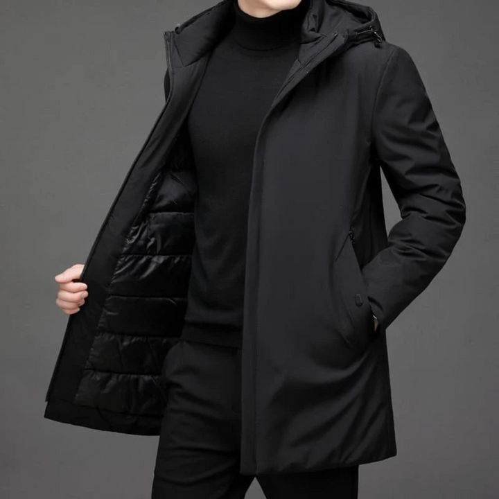 Parka Longue d’Hiver pour Homme avec Capuche Protectrice